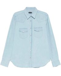 Tom Ford - Denim Chambray Western Shirt - Lyst