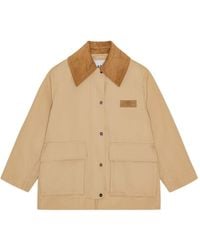 Ganni - Twill Midi Jacket - Lyst