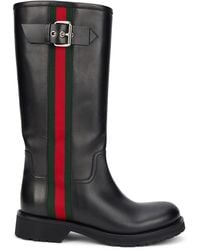 Gucci - High Boots With Web Band - Lyst