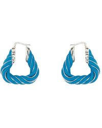 Bottega Veneta - Triangular Twist Hoop Earrings - Lyst