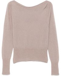 Tom Ford - Long Sleeve Boat Neck Knit With Metal Plaque - Lyst