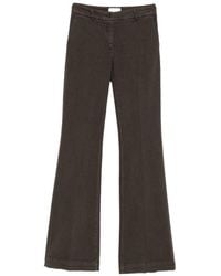 Via Masini 80 - Wool Flared Leg Trousers - Lyst