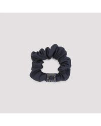 Roger Vivier - Tres Vivier Stone Cotton Scrunchie - Lyst