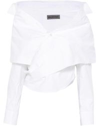 Balenciaga - Shirt With Exposed Shoulders - Lyst