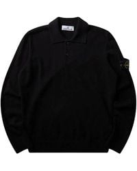 Stone Island - Relaxed-Fit Buttoned Polo Sweater - Lyst