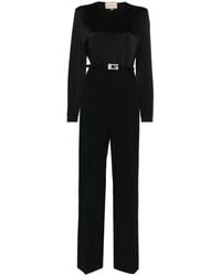 Gucci - Belted Long Jumpsuit - Lyst