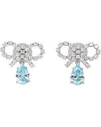 Self-Portrait - Micro Bow Droplet Earrings - Lyst