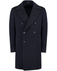 Tagliatore - Arden Double-Breasted Virgin Wool Coat - Lyst