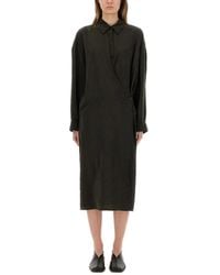 Lemaire - Straight Collar Twisted Dress - Lyst