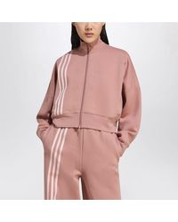 adidas - Originals Off Placed 3Stripes Zip Sweatshirt - Lyst
