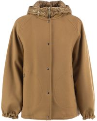 Herno - Virgin Wool Jacket With Removable Bib - Lyst