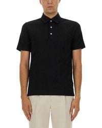 ZEGNA - Cotton Polo Shirt With Pocket - Lyst