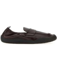 Prada - Dark Leather Speedrock Loafers - Lyst