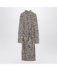 Dries Van Noten - Ã‰Cru Polka Dot Dress With Bow - Lyst