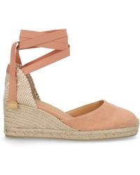 Castañer - Castañer Cotton Leather Heel - Lyst