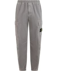 Stone Island - Track Pants Cotton - Lyst