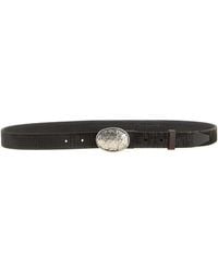 Brunello Cucinelli - 'Texture' Leather Belt - Lyst