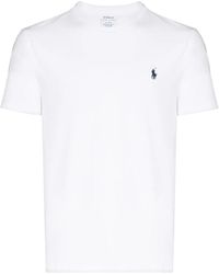 Polo Ralph Lauren - Logo-embroidered Classic-fit Cotton And Linen-blend T-shirt X - Lyst