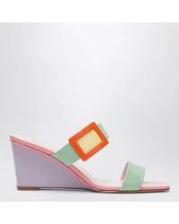 Roger Vivier - Belle Vivier Wedge Mules - Lyst