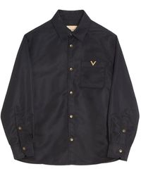 Valentino Garavani - Nylon Shirt Jacket With Vgold - Lyst