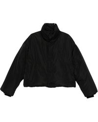 Ami Paris - Cropped Padded Jacket With High Collar - Lyst