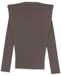 Rick Owens - Wool Off-Shoulder Sweater - Lyst