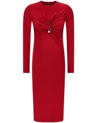 Versace - Dress With Decorative Draping - Lyst