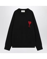 Ami Paris - Heart Logo Crewneck Sweater - Lyst