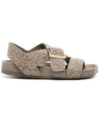 Loewe - Ease Leather Sandals - Lyst