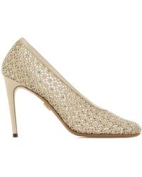Ferragamo - Salvatore Sand Mesh Sol 95 Pumps - Lyst