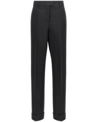 Ferragamo - Stretched Pleated Trousers - Lyst