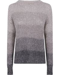 D.exterior - Crystals Degrade Long Sleeves Round Neck Sweater - Lyst