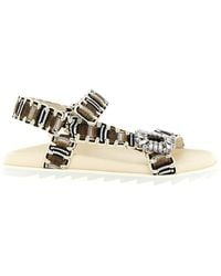 Roger Vivier - Polyester Flat Sandals - Lyst