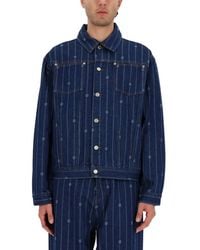 Drole de Monsieur - Denim Monogramme Jacket - Lyst