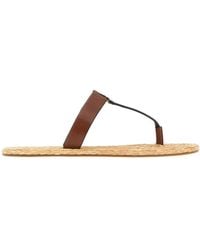 Saint Laurent - Braided Slippers - Lyst