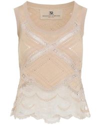 Ermanno Scervino - Sand Sleeveless Knit Top - Lyst