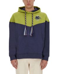 Etro - Cotton Hoodie With Logo - Lyst