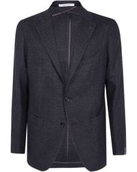 Tagliatore - Singlebreasted Jacket With A Micro Check Pattern - Lyst