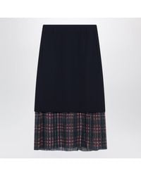 Dries Van Noten - Midi Skirt With Check Insert - Lyst