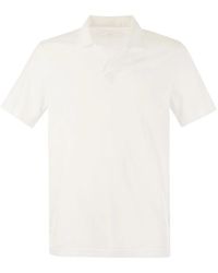 Fedeli - Cotton Polo Shirt With Open Collar - Lyst