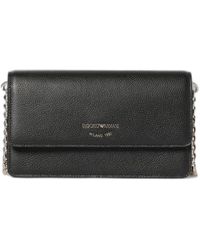 Emporio Armani - Leather Wallet On Chain - Lyst