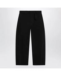 Lemaire - Cotton Trousers With Belt - Lyst