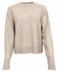 Antonelli - Light Sequin Embellishment Round Neck Sweater - Lyst
