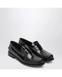 Prada - Cordovan Polished Leather Loafers - Lyst