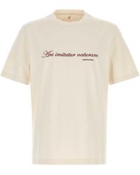 Brunello Cucinelli - Sand Cotton T-Shirt - Lyst