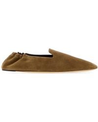 The Row - Camel Suede Casa Loafers - Lyst