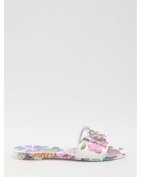 Dolce & Gabbana - Floral Beachwear Slide Sandals For - Lyst
