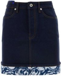 Burberry - Heavyweight Denim Cotton Mini Skirt, Brand Size 6 (Us - Lyst