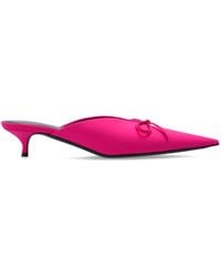 Balenciaga - Bow Detail Pointed Toe Mini Sandals - Lyst