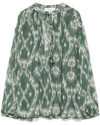 Ba&sh - Ba&Sh Menaelle Khaki Printed Blouse - Lyst